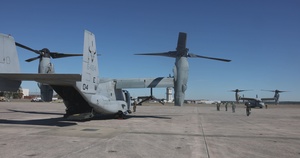 U.S. Marines with VMM-261 conduct aerial gunnery