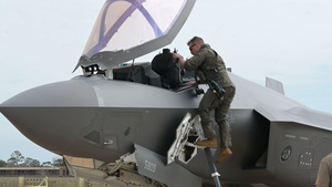 F-35A Lightning II aircraft conduct flight operations during Sentry South 26-2
