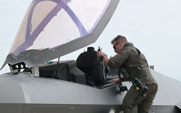 F-35A Lightning II aircraft conduct flight operations during Sentry South 26-2
