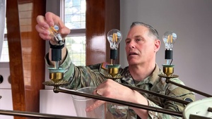 First Shine in Decades: USAG Japan Chaplain Team Restores Chapel Chandelier