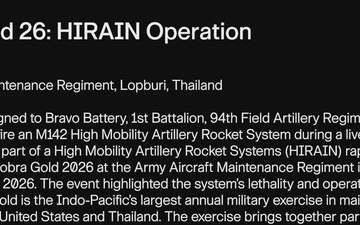 Cobra Gold 26: HIRAIN Operation