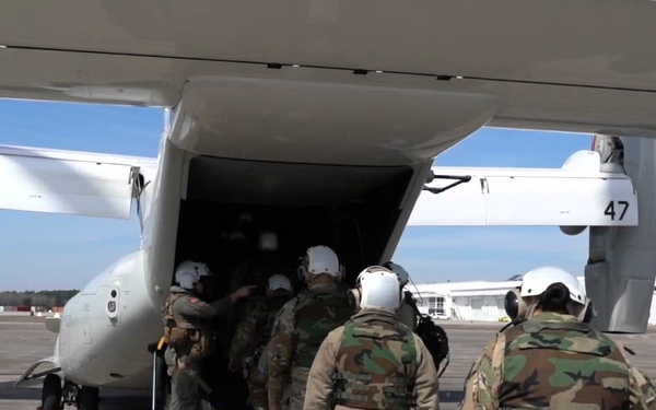 146 AES medevac in Osprey V-22