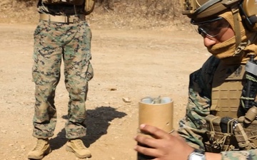 U.S. Marines with 12th LCT Fire 81mm Mortars During a CALFEX