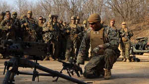 U.S. Marines with 12th LCT Fire Heavy Machine Guns During a CALFEX