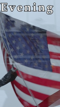 Marine Barracks Washington celebrates Evening Colors during snowfall