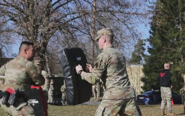 18th Military Police Brigade OC Spray training