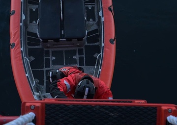 USCGC Polar Star (WAGB 10) conducts small boat training during Operation Deep Freeze 2026