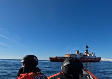 USCGC Polar Star (WAGB 10) conducts small boat training during Operation Deep Freeze 2026