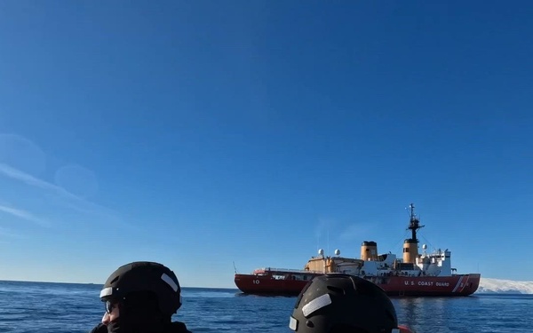 USCGC Polar Star (WAGB 10) conducts small boat training during Operation Deep Freeze 2026