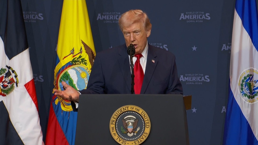 DVIDS - Video - President Trump’s remarks at the Shield of the Americas ...