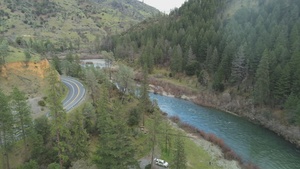 Aerial View of Pigeon Point Campground and Trinity River