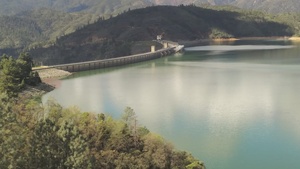 Aerial View of Shasta Dam and Shasta Lake