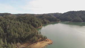 Aerial View of Arbuckle Campground on Shasta Lake