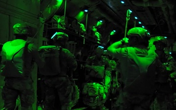 B-roll of U.S. Army Soldiers assigned to the 310th Psychological Operations Company conducting airborne training from a C-130J Super Hercules onto Camp Shelby Joint Forces Training Center during exercise Sentry South 26-2.