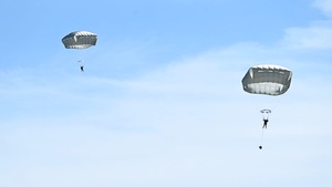 B-roll of U.S. Army Soldiers assigned to the 310th Psychological Operations Company conducting airborne training from a C-130J Super Hercules onto Camp Shelby Joint Forces Training Center during exercise Sentry South 26-2.