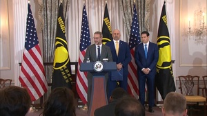 Secretary of State Marco Rubio delivers remarks at the U.S. Hostage and Wrongful Detainee Flag Raising Ceremony