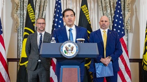 Secretary of State Marco Rubio delivers remarks at the U.S. Hostage and Wrongful Detainee Flag Raising Ceremony