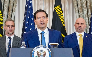 Secretary of State Marco Rubio delivers remarks at the U.S. Hostage and Wrongful Detainee Flag Raising Ceremony