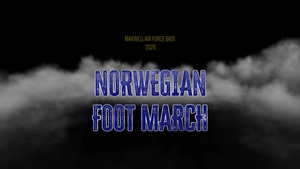 U.S. Air Force Airmen and international officers participate in Norwegian Foot March at Maxwell Air Force Base
