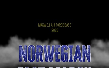 U.S. Air Force Airmen and international officers participate in Norwegian Foot March at Maxwell Air Force Base