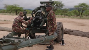 B-roll: US, Kenya artillery crews train on M119A2 Table V procedures during Justified Accord 2026