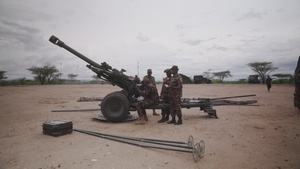 B-roll: Kenya artillery crews train on M119A2 Table V procedures with US master gunner at Justified Accord 2026