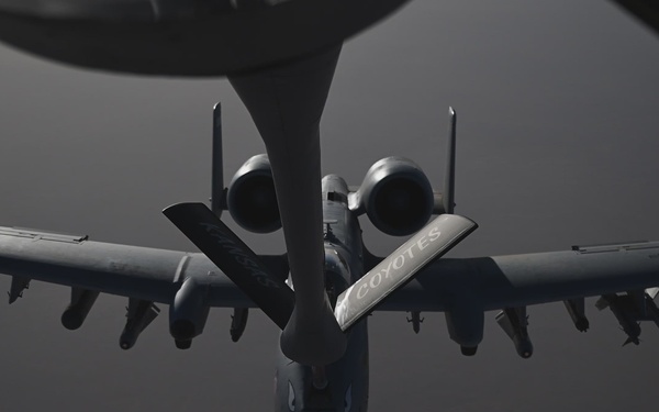 A-10 Thunderbolt II Aerial Refuels During Operation Epic Fury