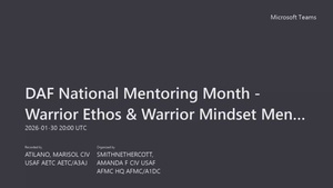 Warrior Ethos & Warrior Mindset Mentoring