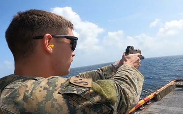 22nd MEU(SOC) | MSPF conducts a live-fire range aboard USS Iwo Jima