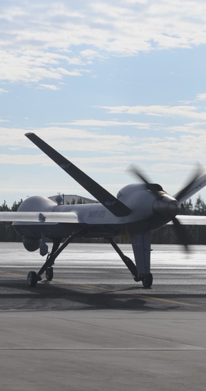 VMUT-2's MQ-9A makes inaugural landing at Marine Corps Air Station New River