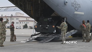 U.S. Airmen Off Load Cargo during Exercise Beverly Midnight 2026