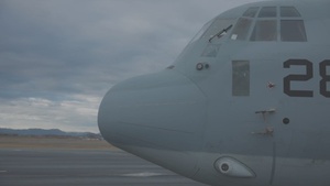 CORE26 | U.S. Marine Corps KC-130J Super Hercules Aircraft Prepare for Flight During Arctic Exercise B-Roll