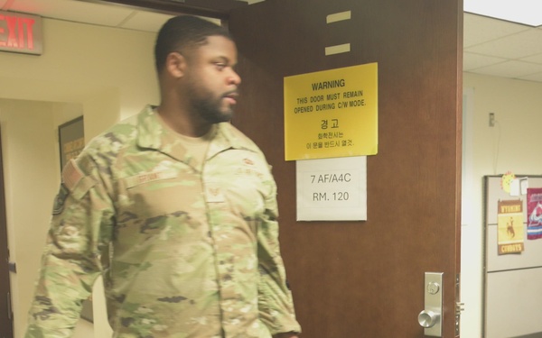 B-roll of Seventh Air Force A-staff augmentees during shift change during Freedom Shield 26