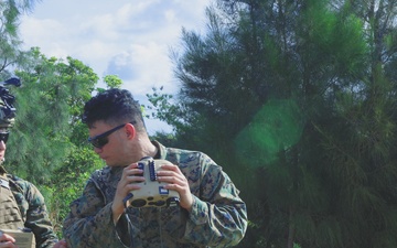 5th Air Naval Gunfire Liaison Company and 2nd Battalion, 7th Marines, conduct mortar range