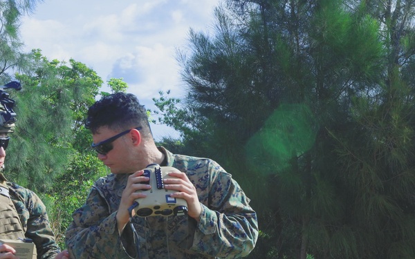 5th Air Naval Gunfire Liaison Company and 2nd Battalion, 7th Marines, conduct mortar range