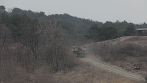 ROK Army armor rolls out at Rodriguez Live Fire Complex.