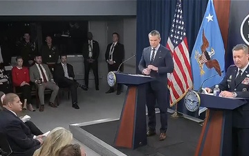 Hegseth, Caine Hold Press Conference