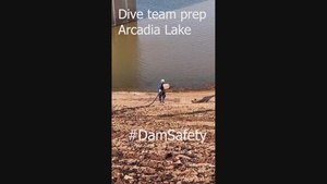 Dive team prepares for Arcadia Lake dive operation