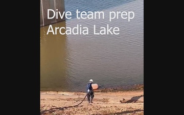 Dive team prepares for Arcadia Lake dive operation