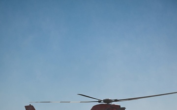 Coast Guard Rescue Swimmer Conducts Final Helicopter Jump in Seabrook