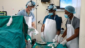B-roll: US, Tanzania medical professionals conduct otolaryngology surgery during JA26