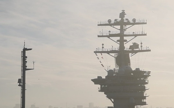 Nimitz Sailors Man the Rails