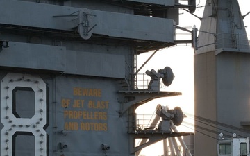 Nimitz Sailors Man the Rails