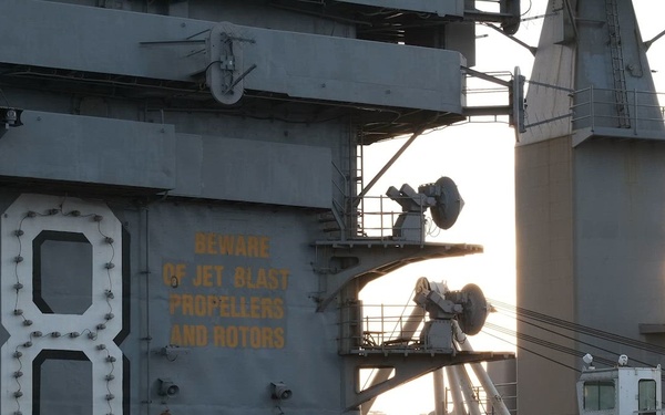 Nimitz Sailors Man the Rails