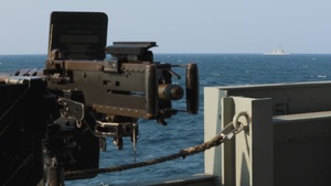 U.S. Navy Ships Conduct a Replenishment-at-Sea During Operation Epic Fury