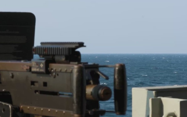 U.S. Navy Ships Conduct a Replenishment-at-Sea During Operation Epic Fury