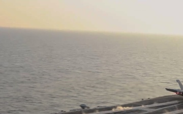 F/A-18F Super Hornets launch from USS Abraham Lincoln