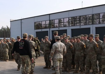 U.S. Army Soldiers from the 6th Squadron, 9th Cavalry Regiment, kick off day 1 of their Spur Ride in Estonia