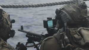 22nd MEU(SOC) | MSPF Conducts Crew Served Weapon Shoot Aboard USS Fort Lauderdale