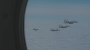 CORE26 | Air-to-air U.S. Marine Refuel Finnish F/A-18 Hornets over Arctic Circle B-Roll